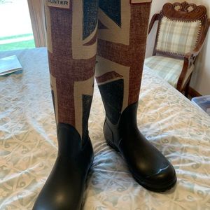 Hunter Union Jack tall boots